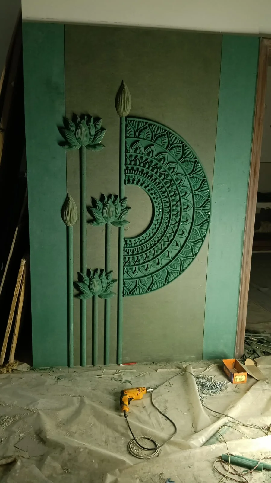 3D CNC carving on HDHMR board by Eish CNC Designs Indore